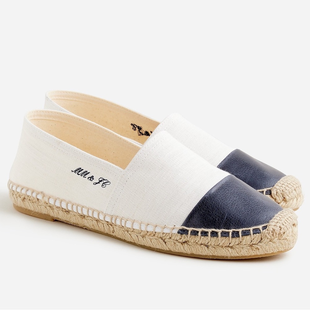 Limited-edition Marie Marot X J.Crew espadrilles in cotton and leather